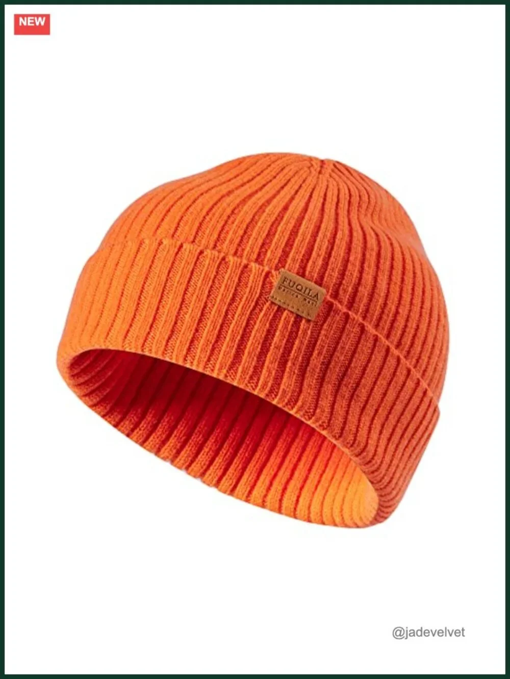 100% Merino Wool Cuff Beanie Hat - Unisex Warm Winter Skully Cap